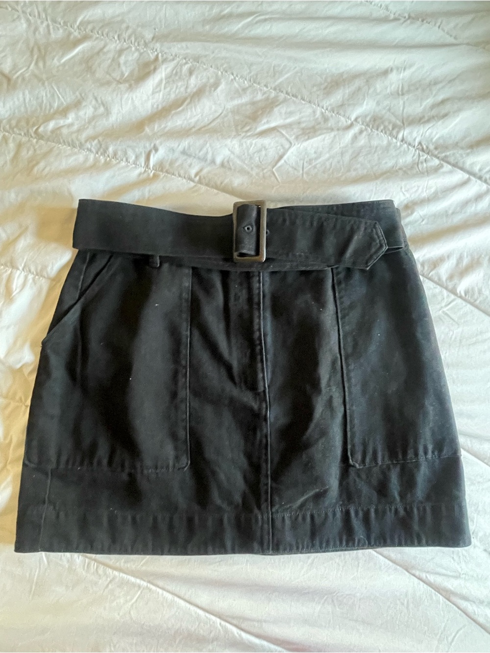Banana Republic Factory Black Twill Utility Skirt Size 16
